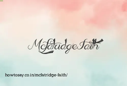 Mcfatridge Faith