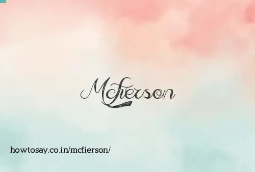Mcfierson