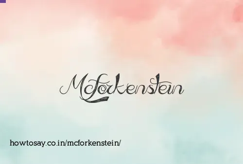 Mcforkenstein