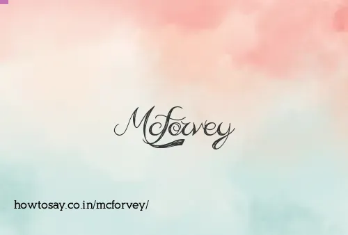 Mcforvey