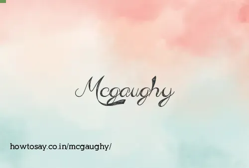 Mcgaughy