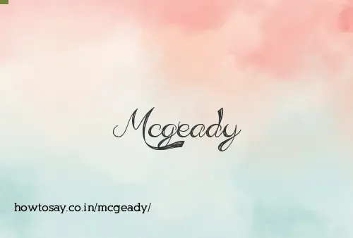 Mcgeady