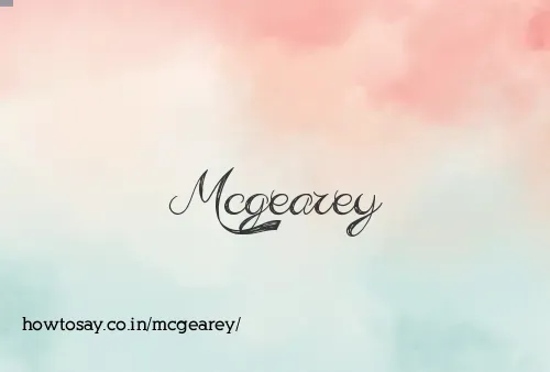 Mcgearey