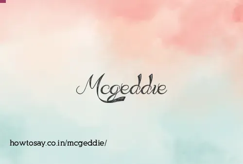 Mcgeddie