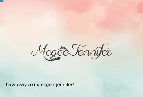 Mcgee Jennifer