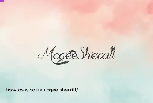 Mcgee Sherrill