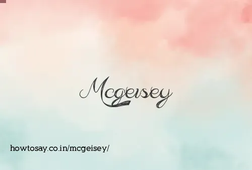 Mcgeisey