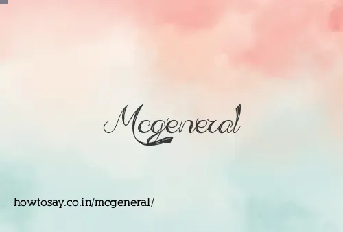 Mcgeneral