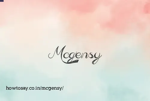 Mcgensy