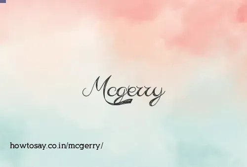Mcgerry