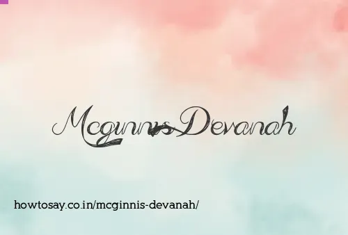 Mcginnis Devanah