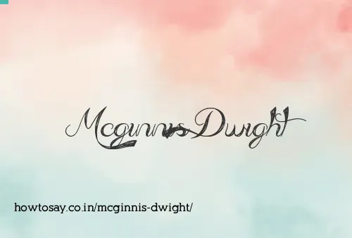 Mcginnis Dwight