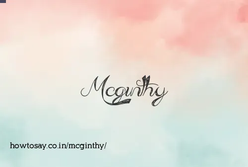 Mcginthy