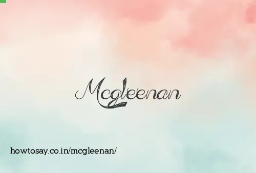 Mcgleenan
