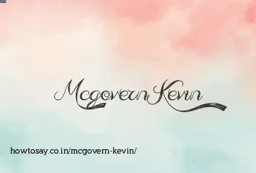 Mcgovern Kevin