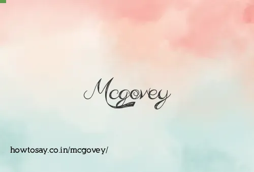 Mcgovey