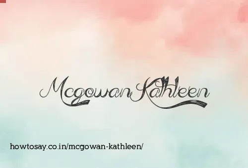 Mcgowan Kathleen