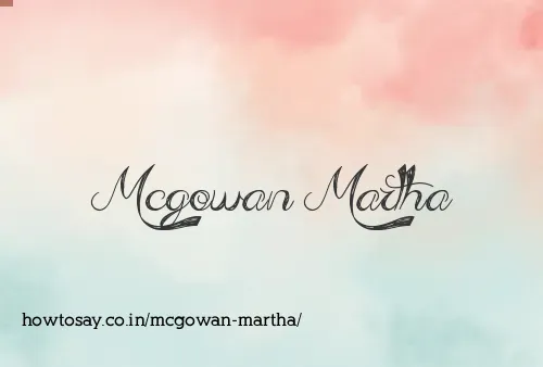 Mcgowan Martha