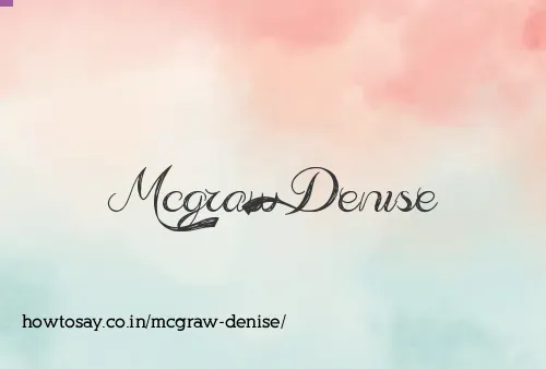 Mcgraw Denise