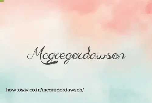 Mcgregordawson