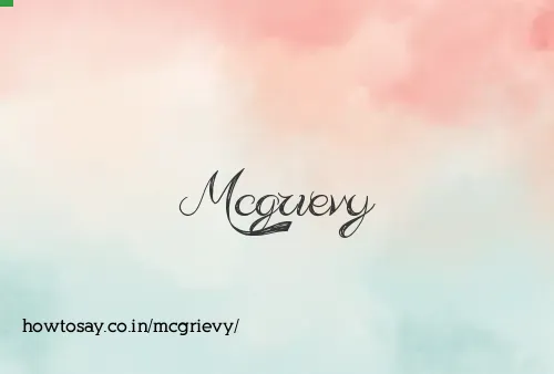 Mcgrievy