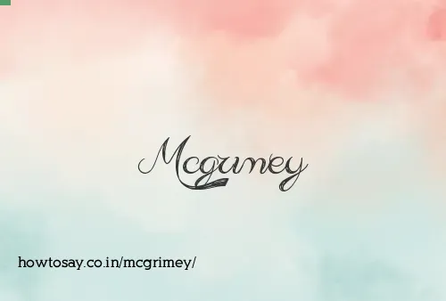 Mcgrimey