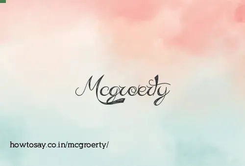 Mcgroerty