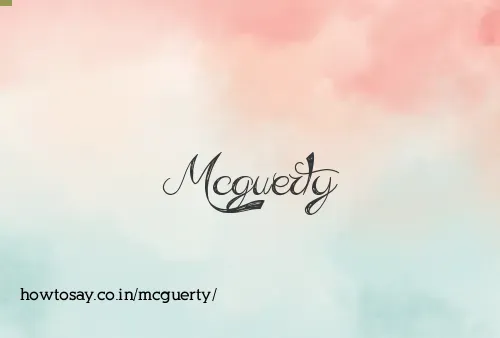 Mcguerty