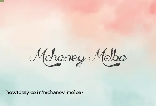 Mchaney Melba