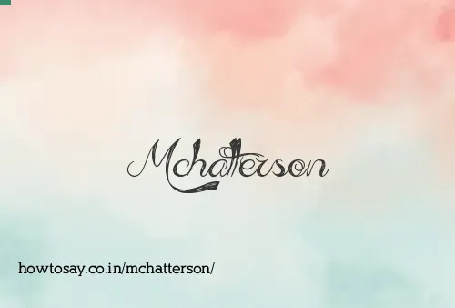 Mchatterson