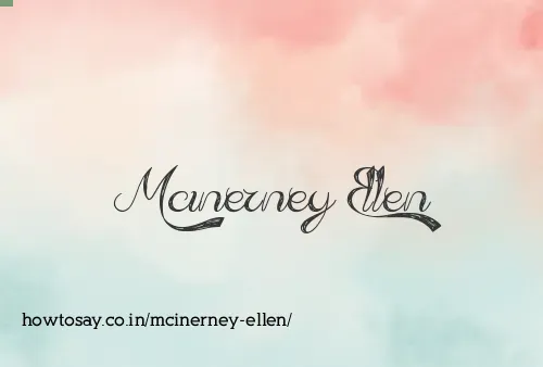 Mcinerney Ellen