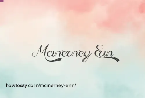 Mcinerney Erin