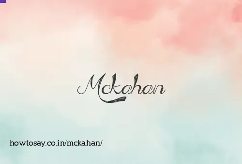 Mckahan