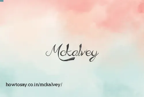 Mckalvey