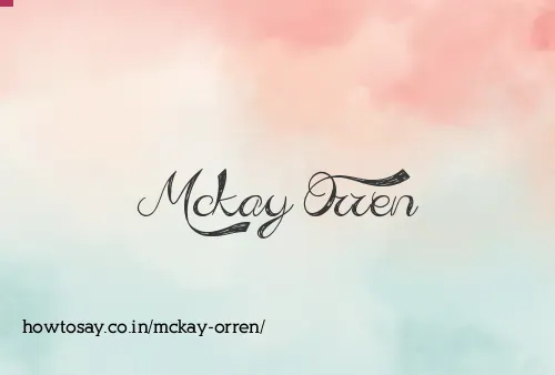 Mckay Orren