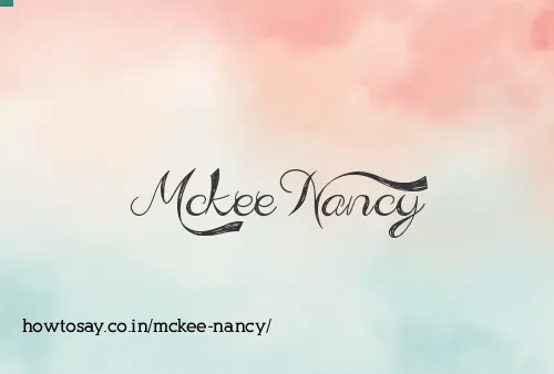 Mckee Nancy