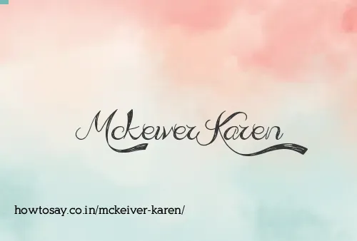 Mckeiver Karen