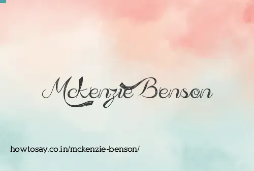 Mckenzie Benson