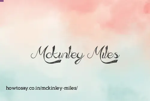 Mckinley Miles