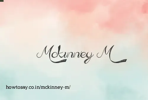 Mckinney M
