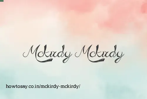 Mckirdy Mckirdy