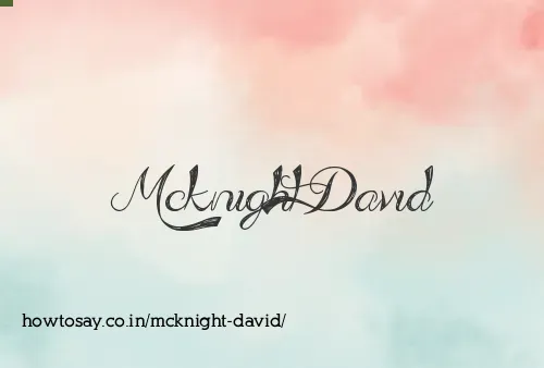 Mcknight David