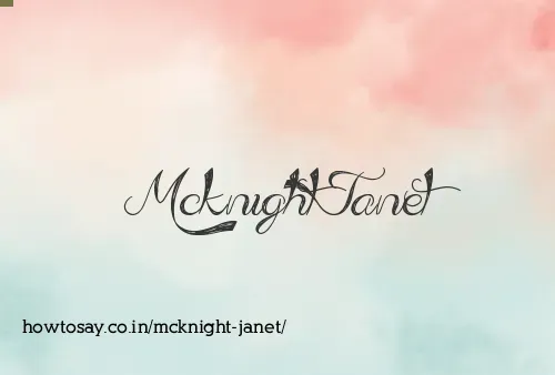 Mcknight Janet