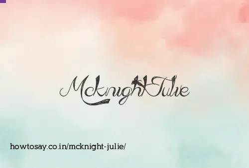 Mcknight Julie