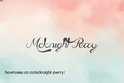 Mcknight Perry