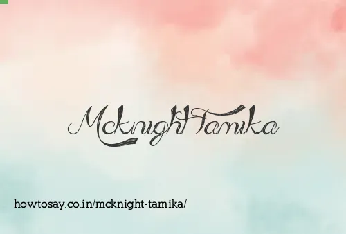 Mcknight Tamika
