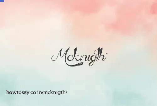 Mcknigth