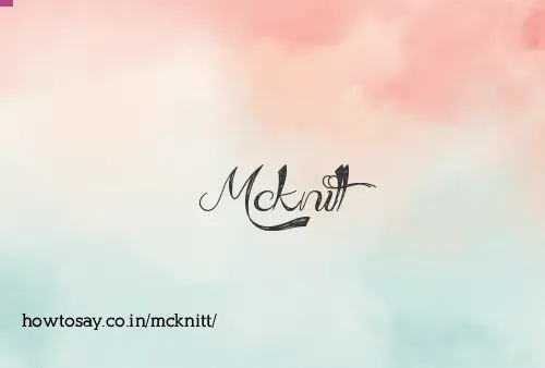 Mcknitt