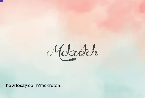 Mckrotch