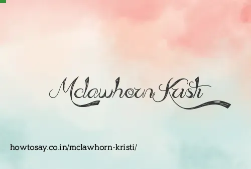 Mclawhorn Kristi